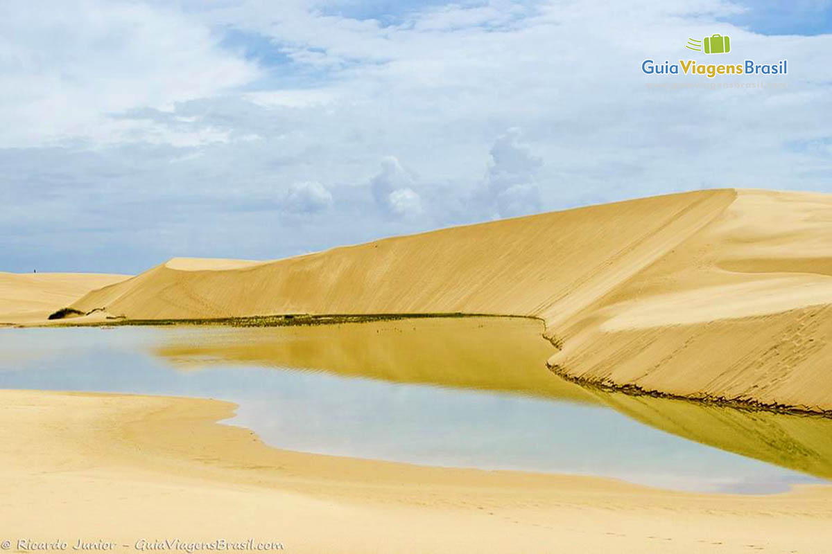 Imagem de águas transparentes das dunas de Barreirinhas.