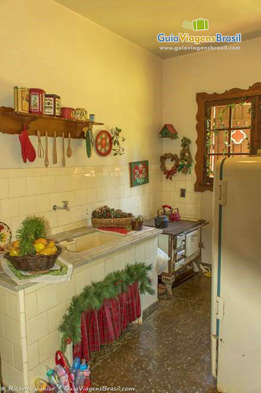 Imagem da cozinha do Papai Noel.