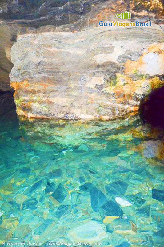 Imagem das águas que possui dentro da mina de Mariana.