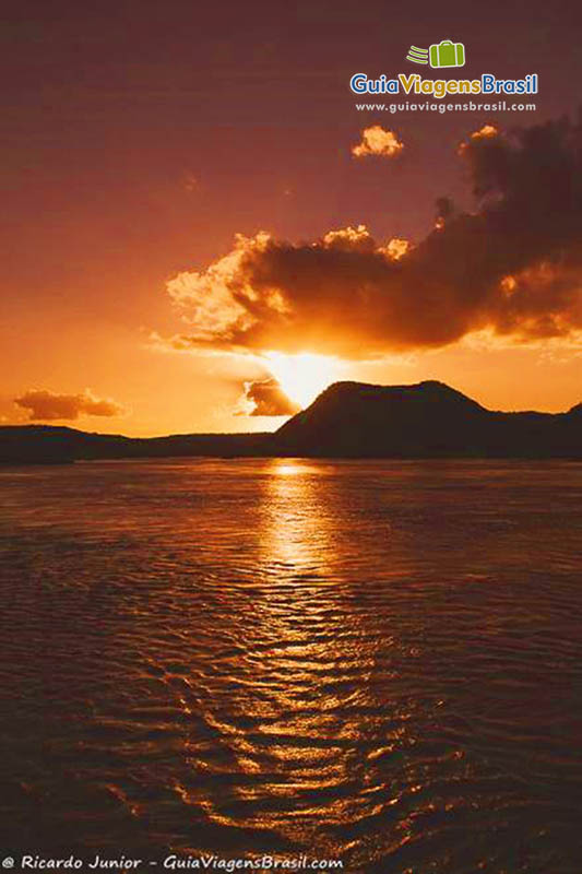 Imagem de um belo pôr do sol em Piranhas, Alagoas.
