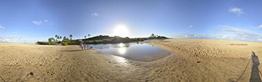 Imagem 360 graus da Praia dos Nativos, Trancoso.